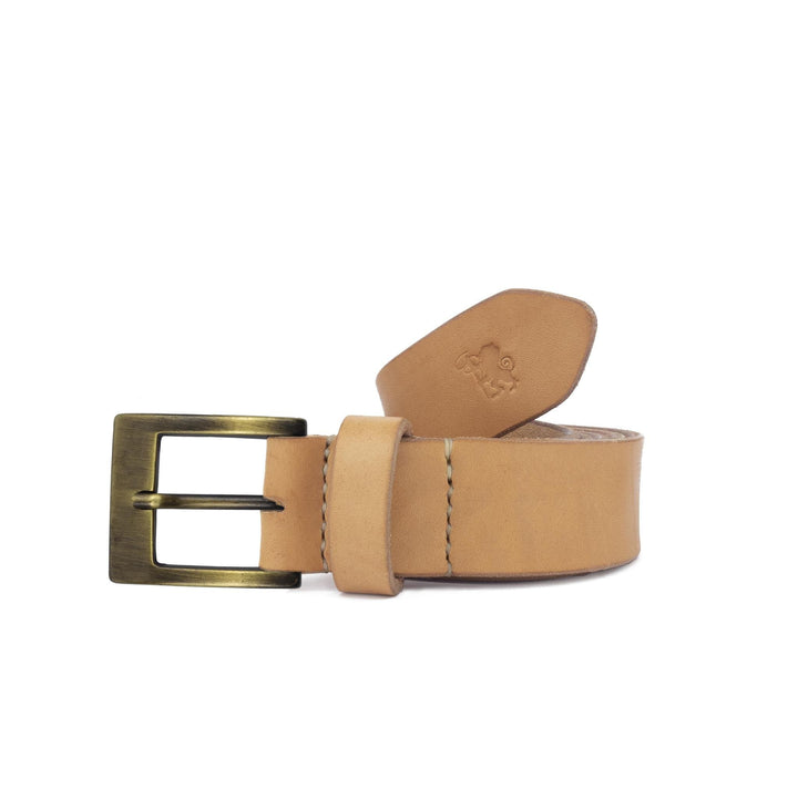 Cintura in cuoio artigianale da uomo Coryum Velthur#colore_naturale