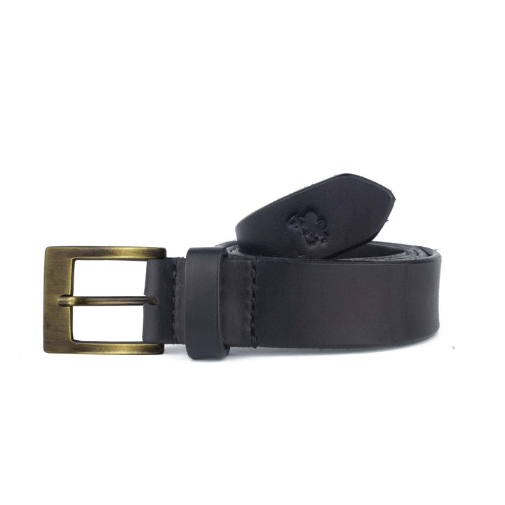 Cintura in cuoio artigianale da uomo Coryum Velthur#colore_nero