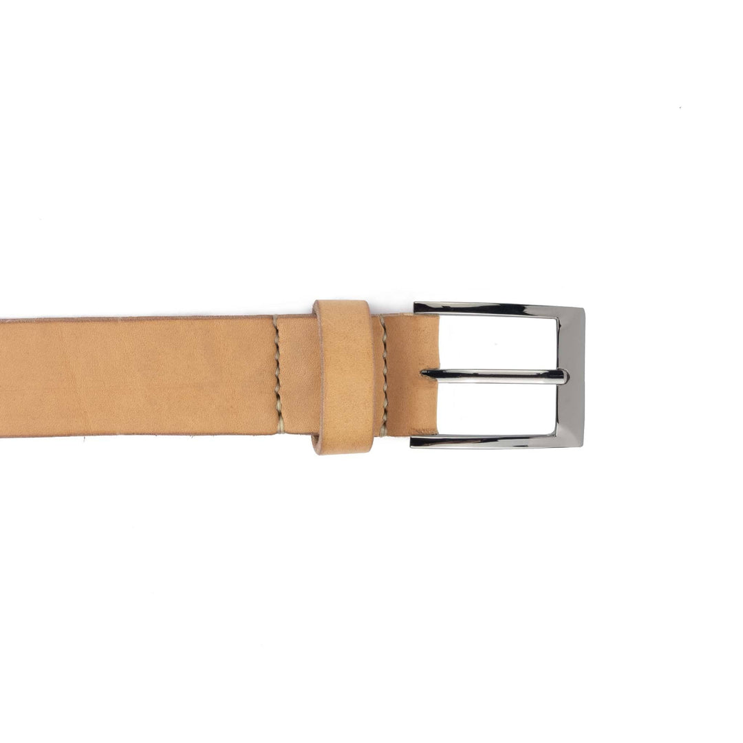 Cintura in cuoio artigianale da uomo Coryum Larth#colore_naturale