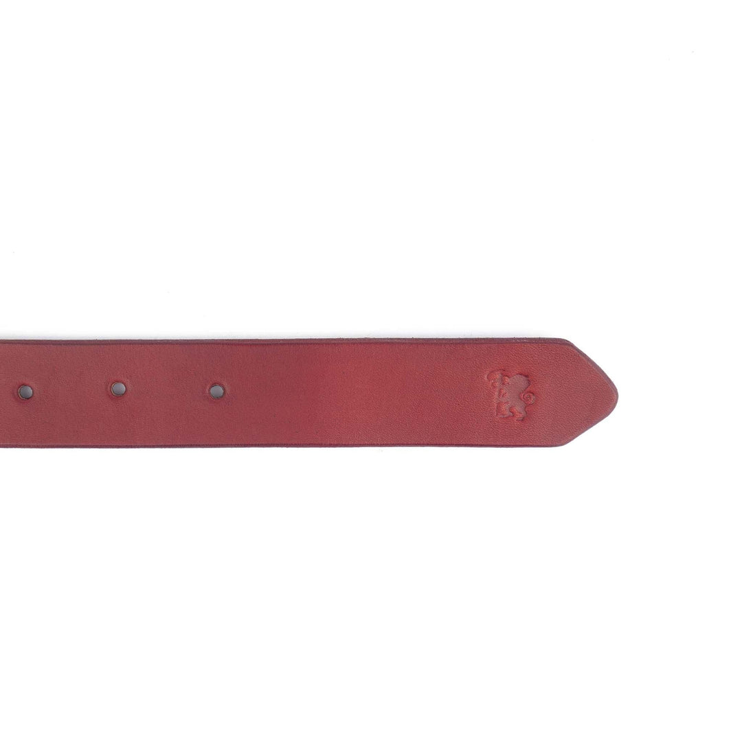 Cintura in cuoio artigianale da uomo Coryum Larth#colore_rosso
