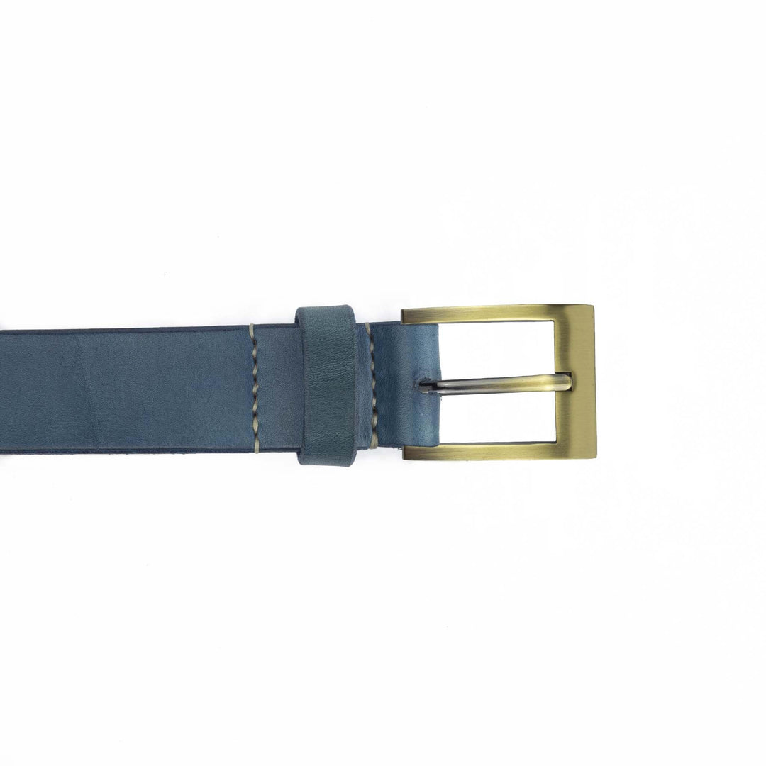 Cintura in cuoio artigianale da uomo Coryum Hermena#colore_blu