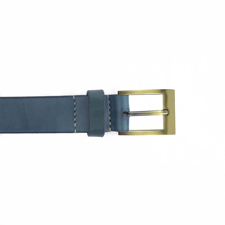 Cintura in cuoio artigianale da uomo Coryum Hermena#colore_blu