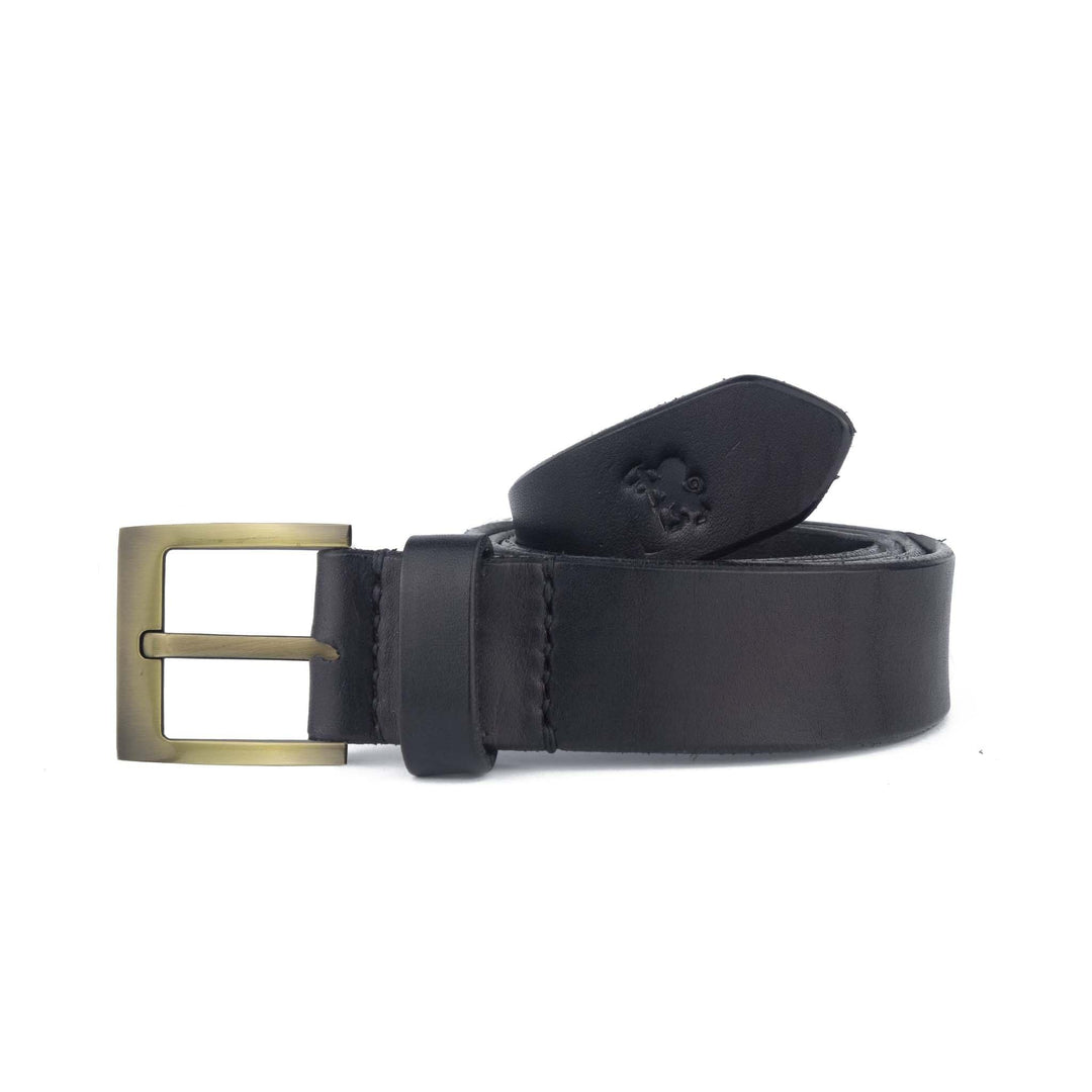 Cintura in cuoio artigianale da uomo Coryum Atinas#colore_nero