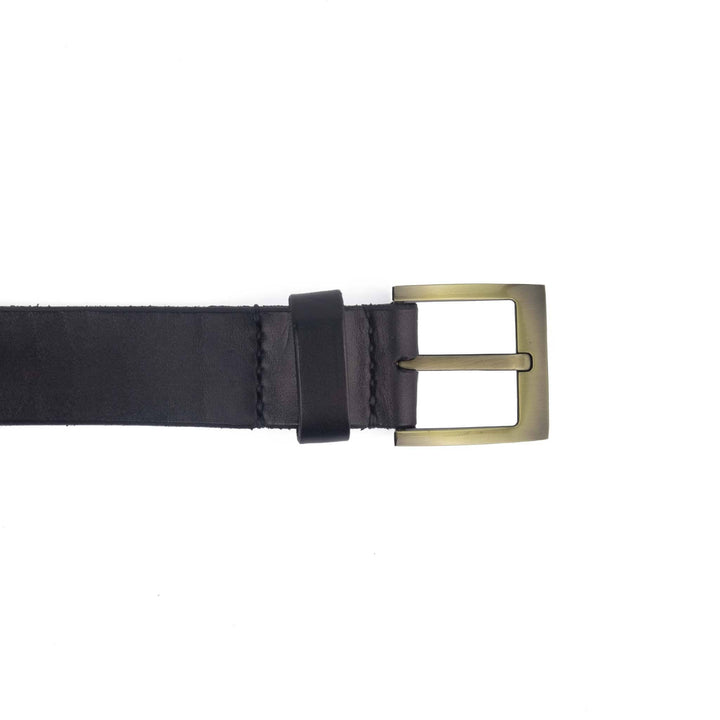 Cintura in cuoio artigianale da uomo Coryum Atinas#colore_nero