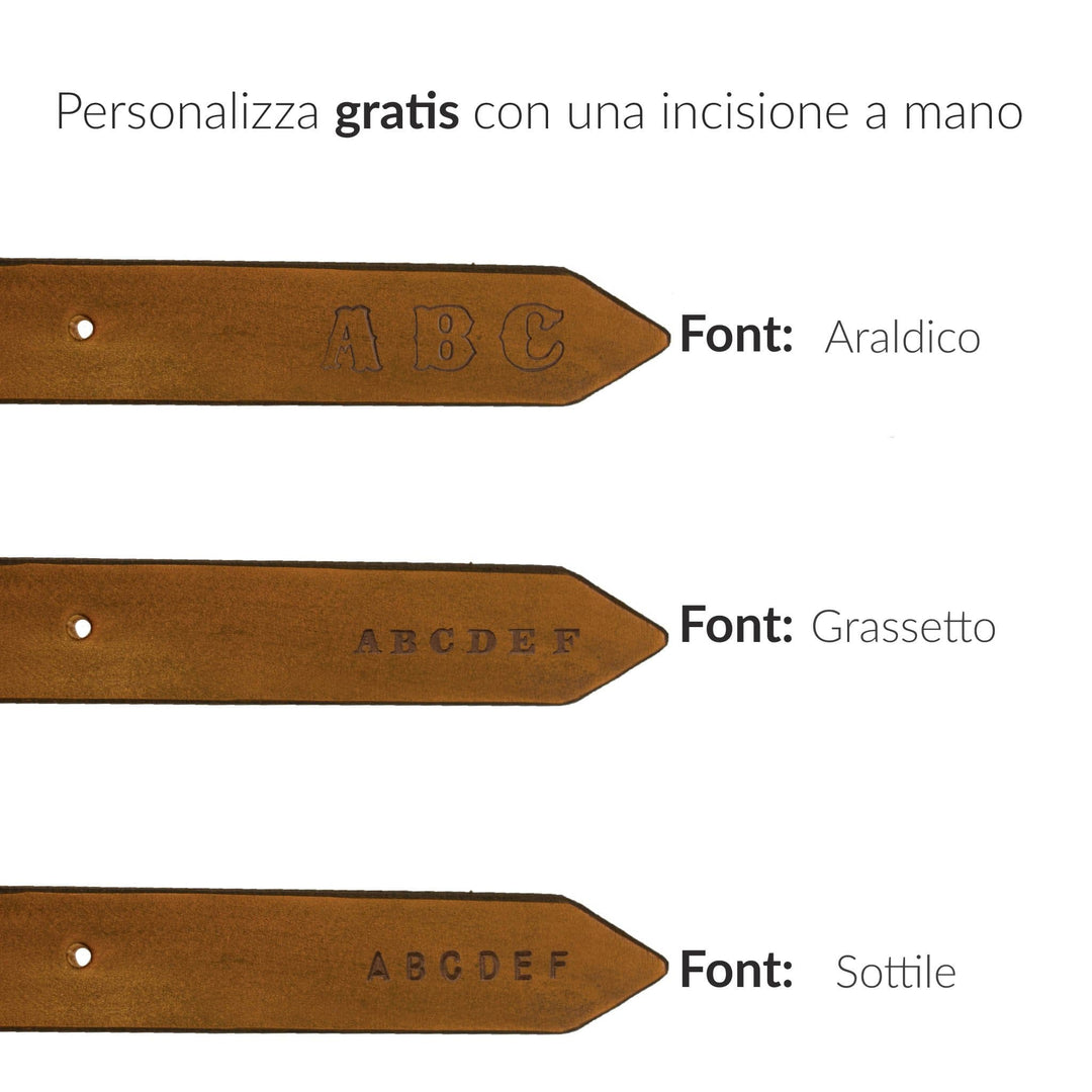 Cintura in cuoio artigianale da uomo Coryum Atinas#colore_tan