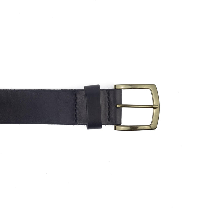 Cintura in cuoio artigianale da uomo Coryum Numa#colore_nero