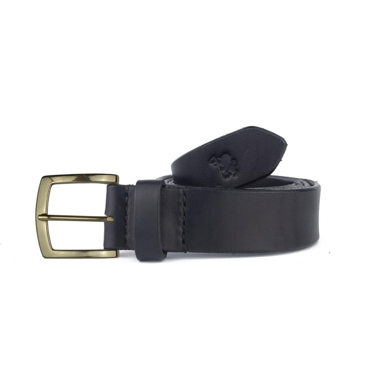 Cintura in cuoio artigianale da uomo Coryum Numa#colore_nero