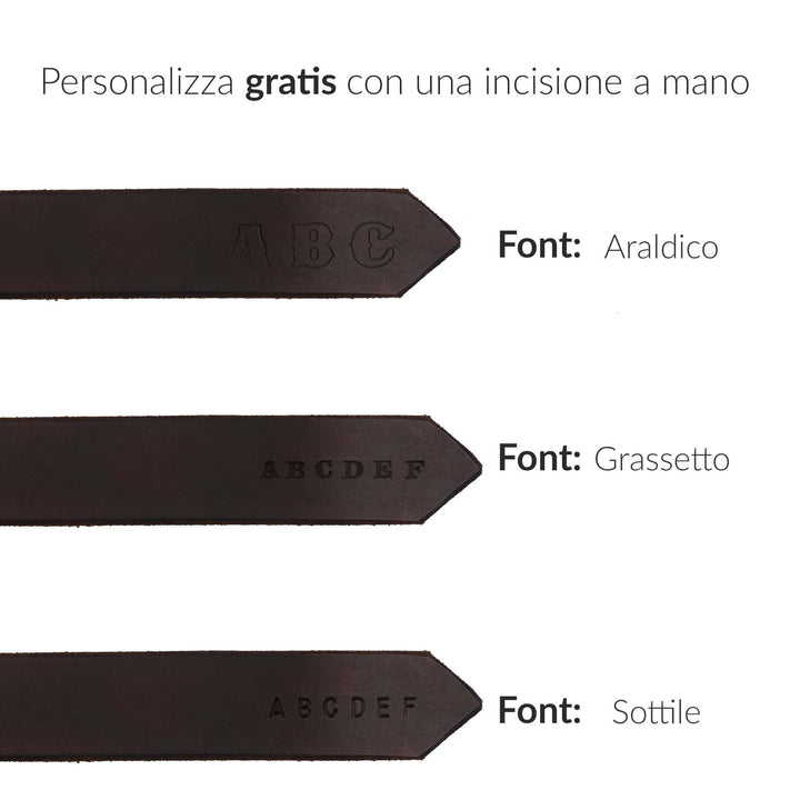 Cintura in cuoio artigianale da uomo Coryum Velthur#colore_marrone-scuro