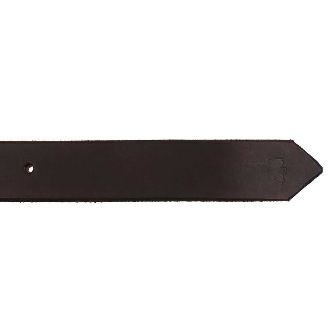 Cintura in cuoio artigianale da uomo Coryum Velthur#colore_marrone-scuro
