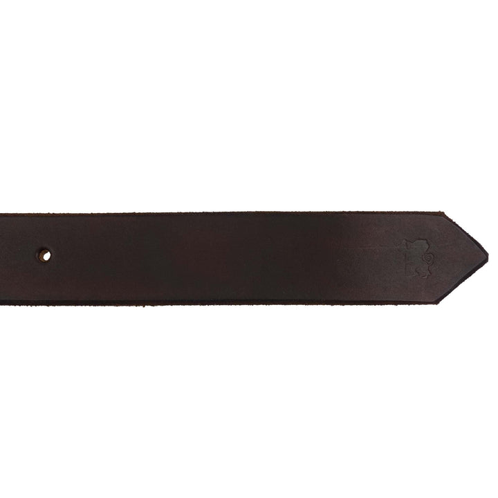 Cintura in cuoio artigianale da uomo Coryum Velthur#colore_marrone-scuro