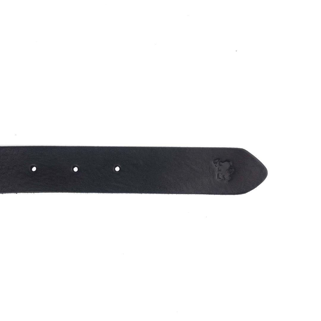 Cintura in cuoio morbido da uomo artigianale Axile#colore_nero