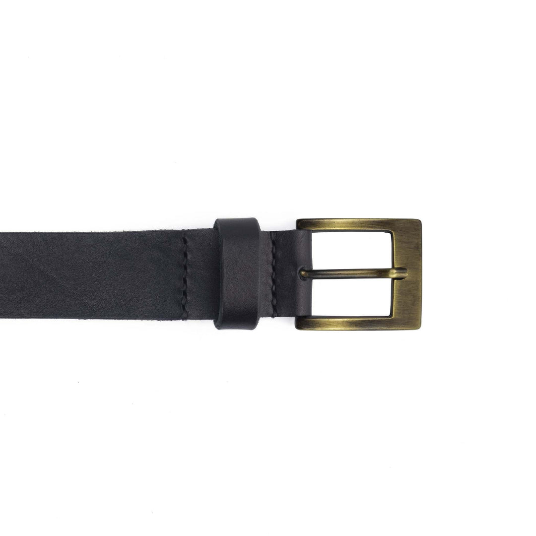 Cintura in cuoio morbido da uomo artigianale Velthur#colore_nero