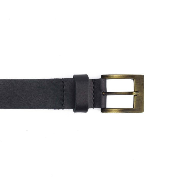 Cintura in cuoio morbido da uomo artigianale Velthur#colore_nero
