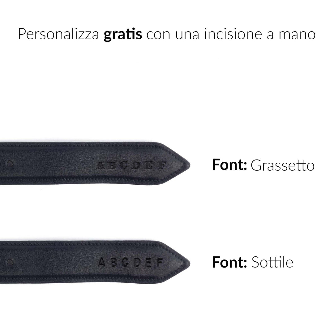 Cintura uomo in pelle artigianale Numa#colore_nero