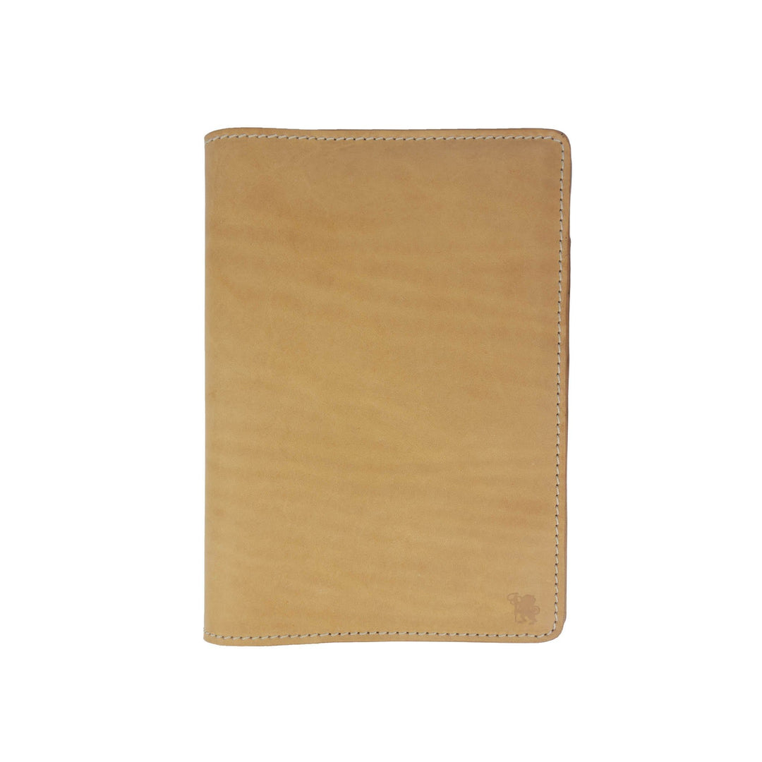 Porta agenda in pelle A5 Celio personalizzata artigianale #colore_naturale
