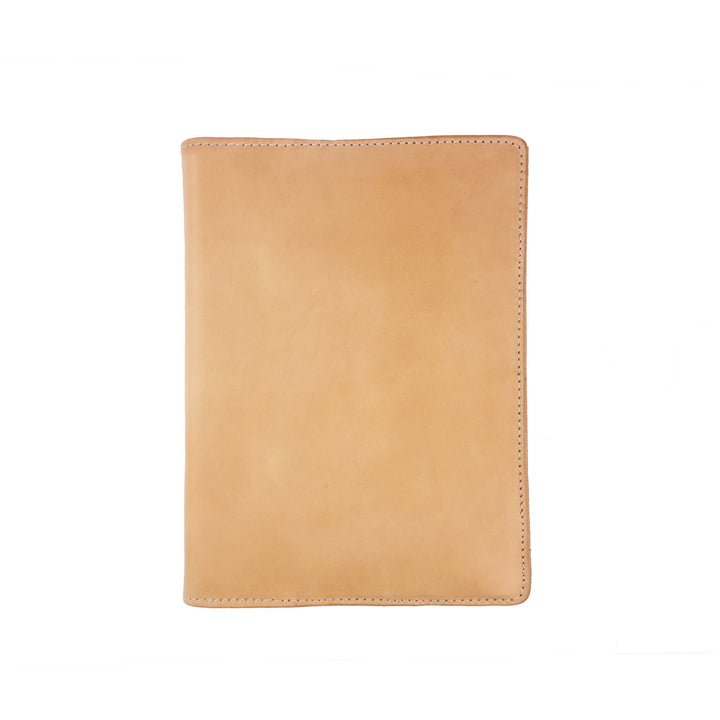Porta agenda in pelle personalizzata formato A5 Lucrezio #colore_naturale