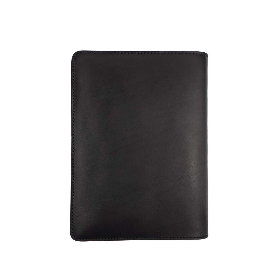 Porta agenda in pelle personalizzata formato A5 Lucrezio #colore_nero