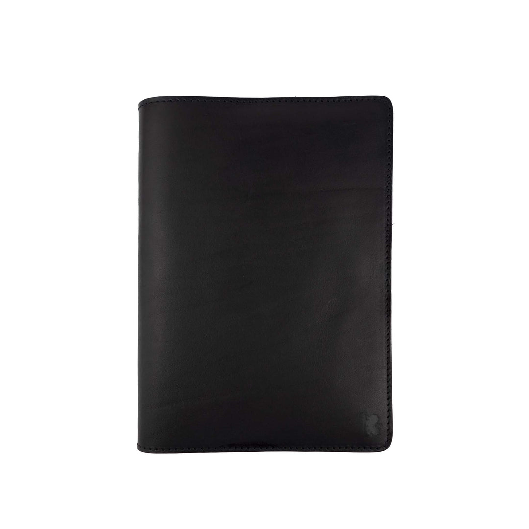 Porta agenda in pelle personalizzata formato A5 Lucrezio #colore_nero