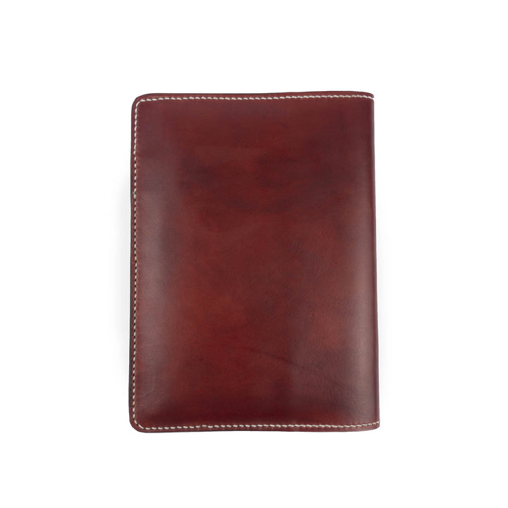Porta agenda in pelle personalizzata formato A5 Lucrezio #colore_bordeaux