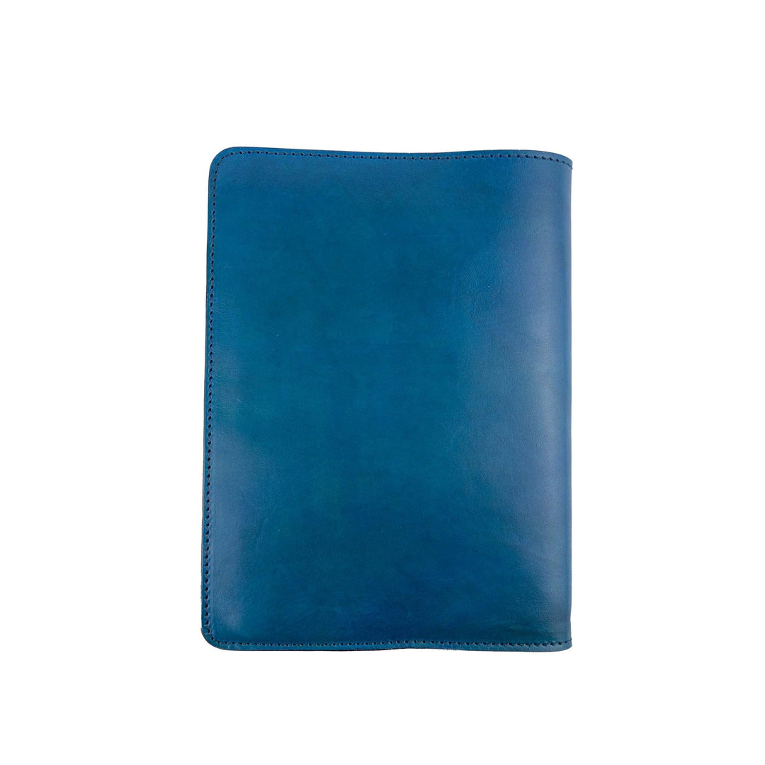 Porta agenda in pelle personalizzata formato A5 Lucrezio #colore_turchese
