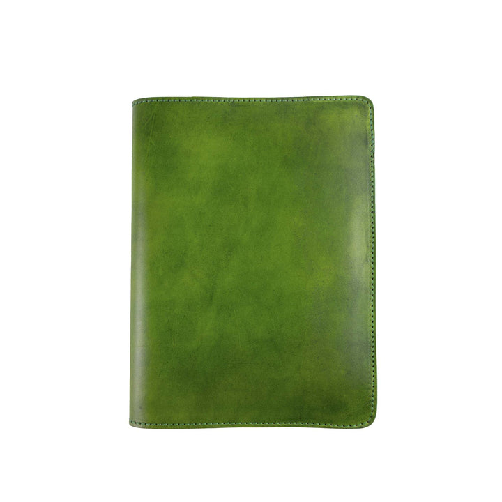 Porta agenda in pelle personalizzata formato A5 Lucrezio #colore_verde-foresta