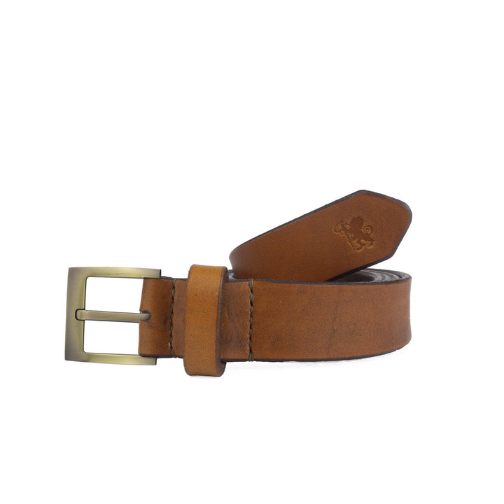 Cintura in cuoio artigianale da uomo Coryum Atinas#colore_tan