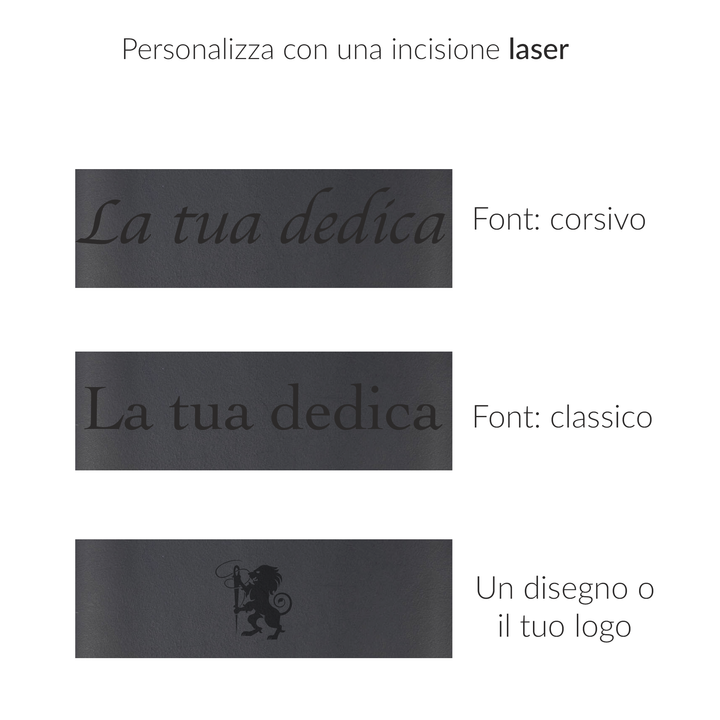 Porta agenda in pelle A5 personalizzata artigianale #colore_nero