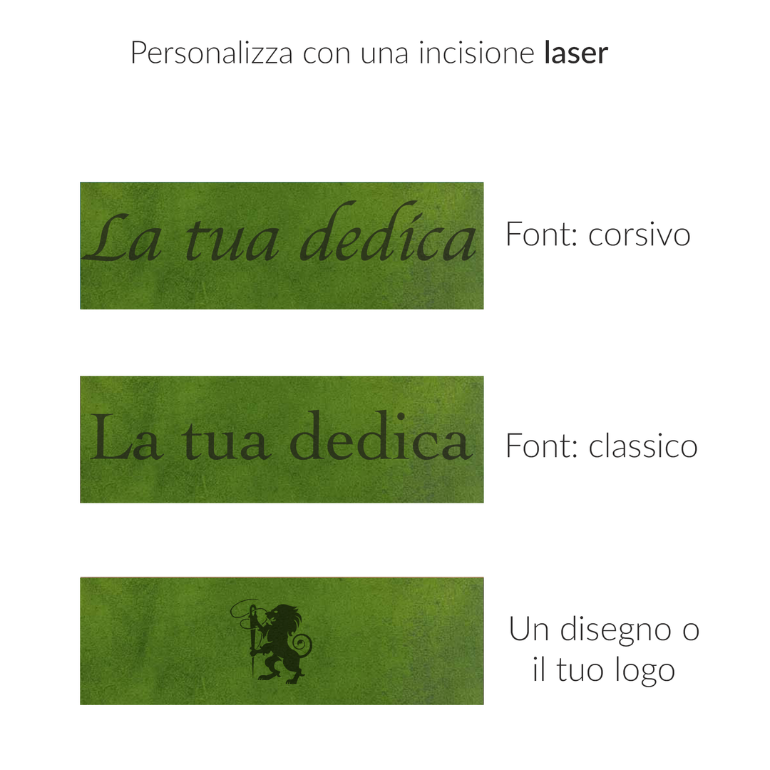 Porta agenda in pelle A5 Celio personalizzata artigianale #colore_verde-foresta