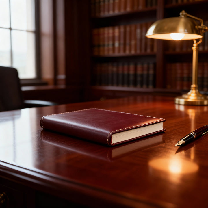 Porta agenda in pelle personalizzata formato A5 Lucrezio #colore_bordeaux