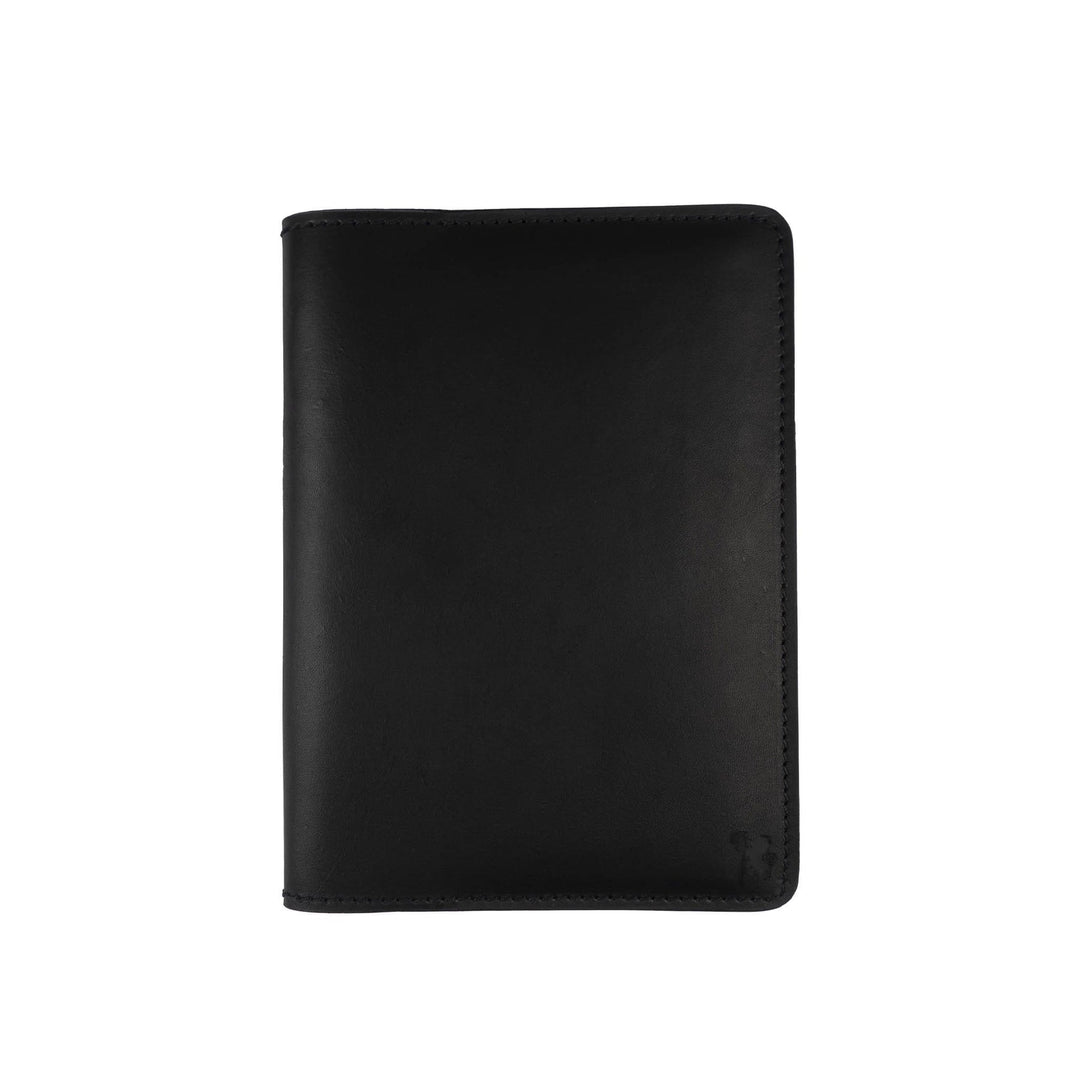 porta agenda A5 con anelli in cuoio#colore_nero