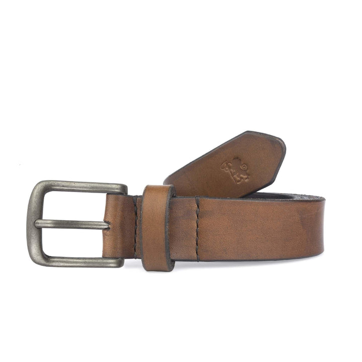 Cintura in cuoio artigianale da uomo Coryum Titos#colore_marrone-medio