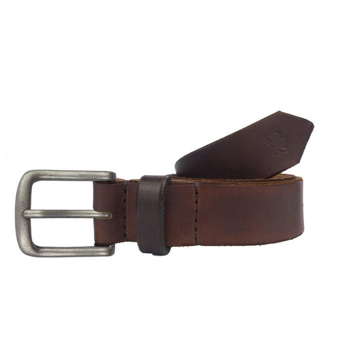 Cintura in cuoio artigianale da uomo Coryum Titos#colore_marrone-scuro