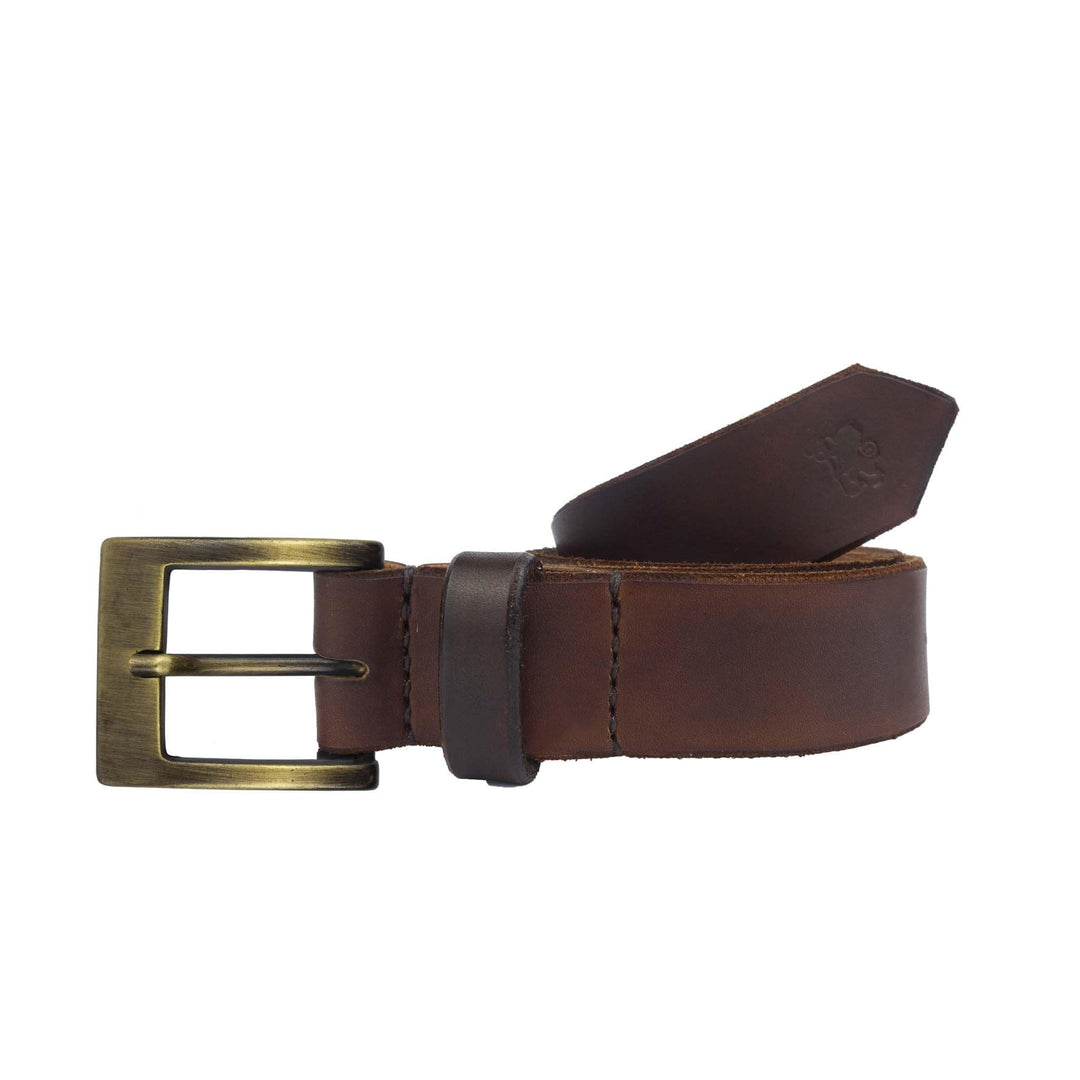 Cintura in cuoio artigianale da uomo Coryum Velthur#colore_marrone-scuro