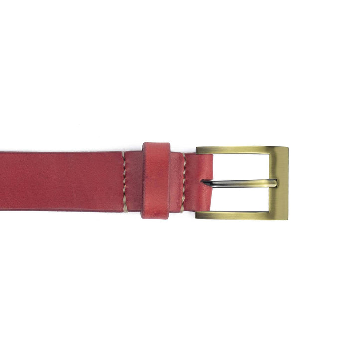 Cintura in cuoio artigianale da uomo Coryum Hermena#colore_rosso