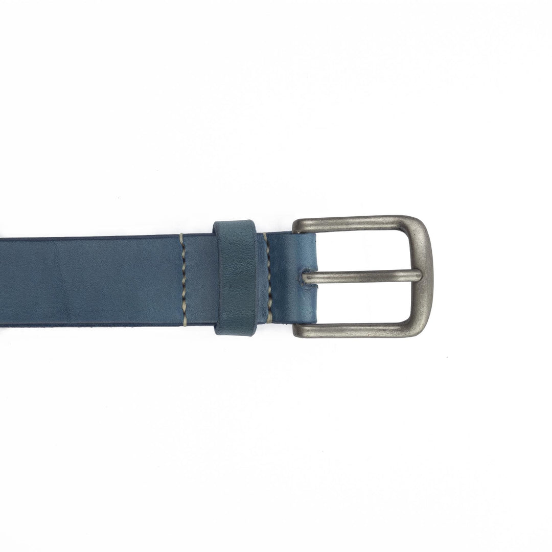 Cintura in cuoio artigianale da uomo Coryum Titos#colore_blu