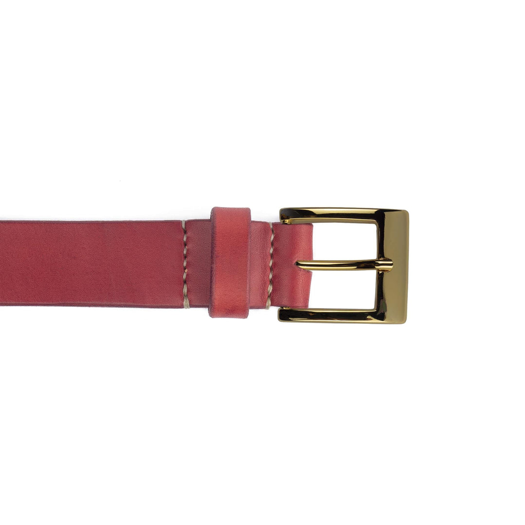 Cintura in cuoio artigianale da uomo Coryum Caisar#colore_rosso