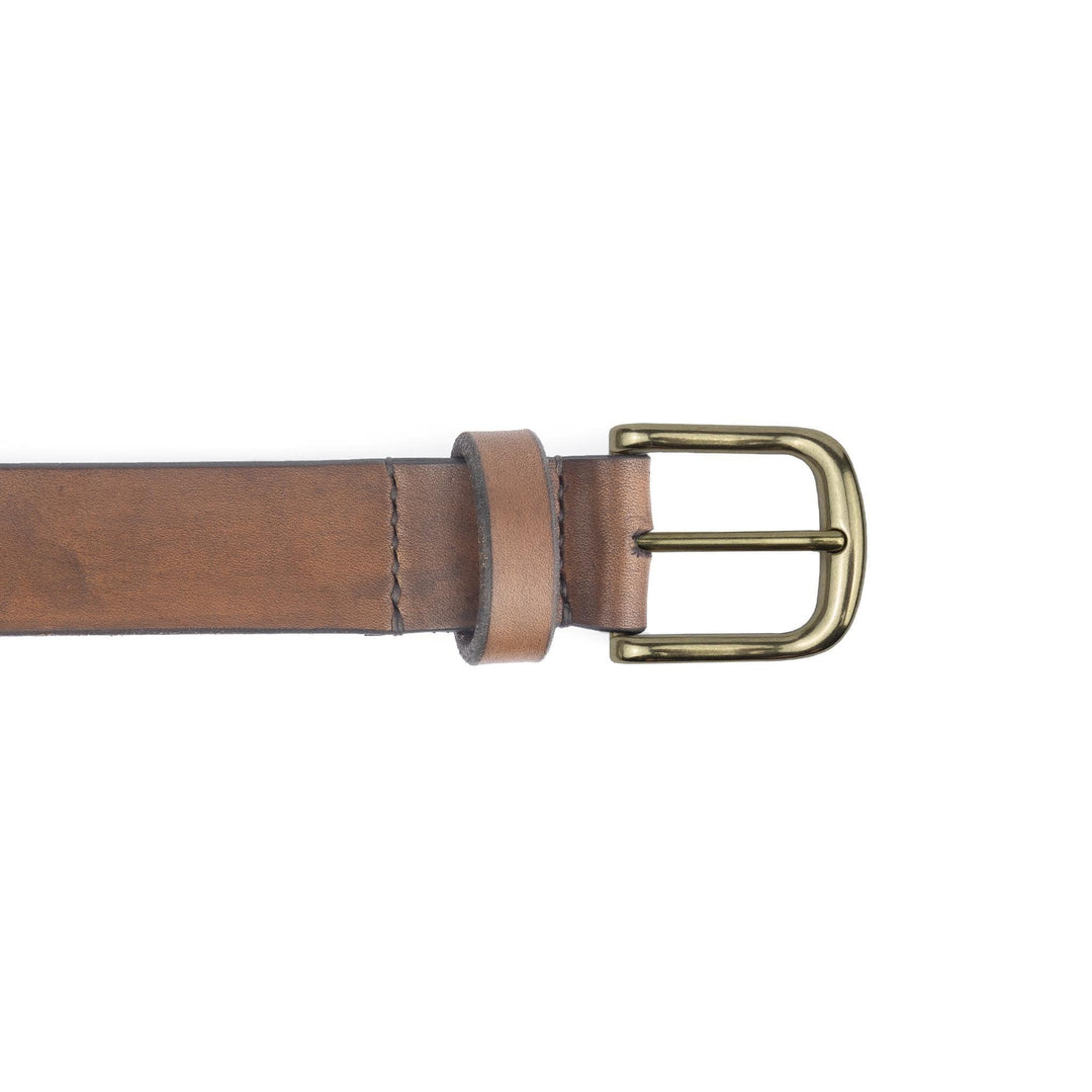 Cintura in cuoio artigianale da uomo Coryum Cornelius#colore_marrone-medio