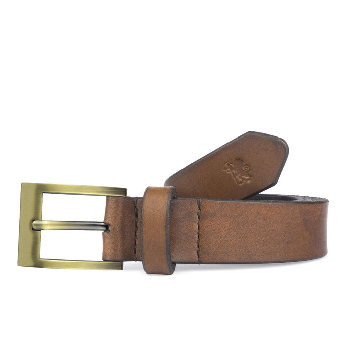 Cintura in cuoio artigianale da uomo Coryum Hermena#colore_marrone-medio