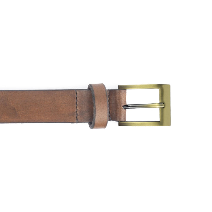 Cintura in cuoio artigianale da uomo Coryum Hermena#colore_marrone-medio