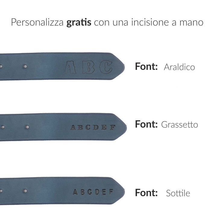 Cintura in cuoio artigianale Lucer