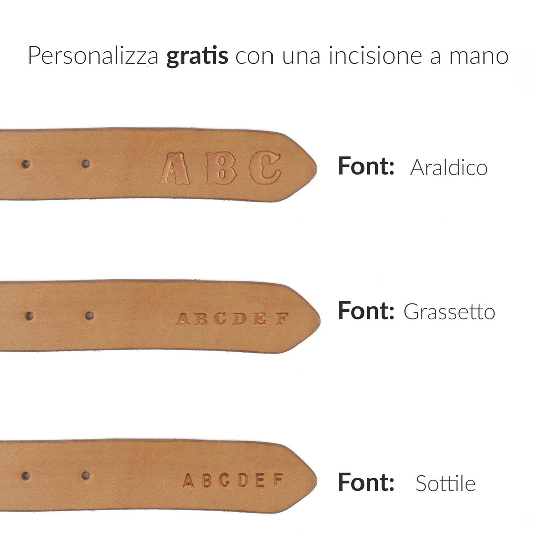 Cintura in cuoio artigianale Lucer