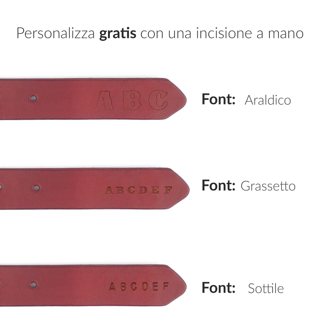 Cintura in cuoio artigianale Lucer