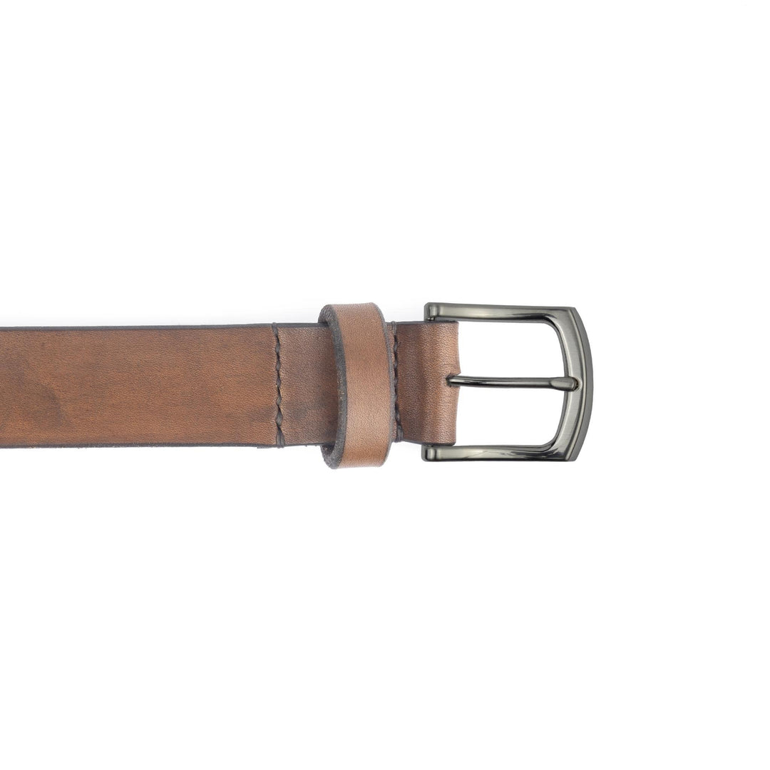 Cintura in cuoio artigianale da uomo Coryum Lucius#colore_marrone-medio