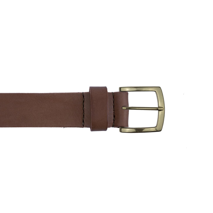 Cintura in cuoio artigianale da uomo Coryum Numa#colore_marrone