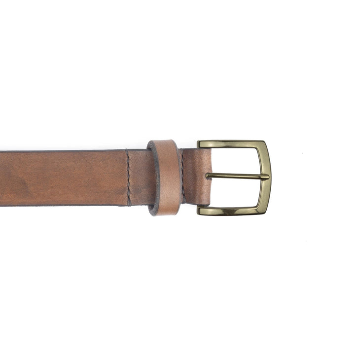 Cintura in cuoio artigianale da uomo Coryum Numa#colore_marrone-medio