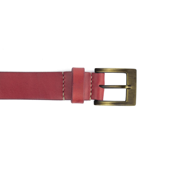 Cintura in cuoio artigianale da uomo Coryum Velthur#colore_rosso
