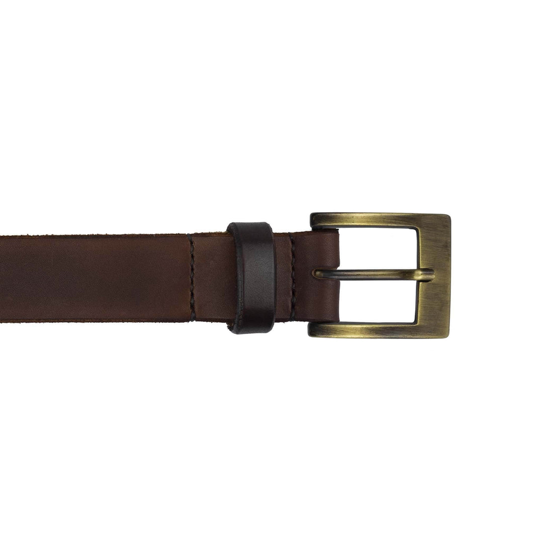 Cintura in cuoio artigianale da uomo Coryum Velthur#colore_marrone-scuro