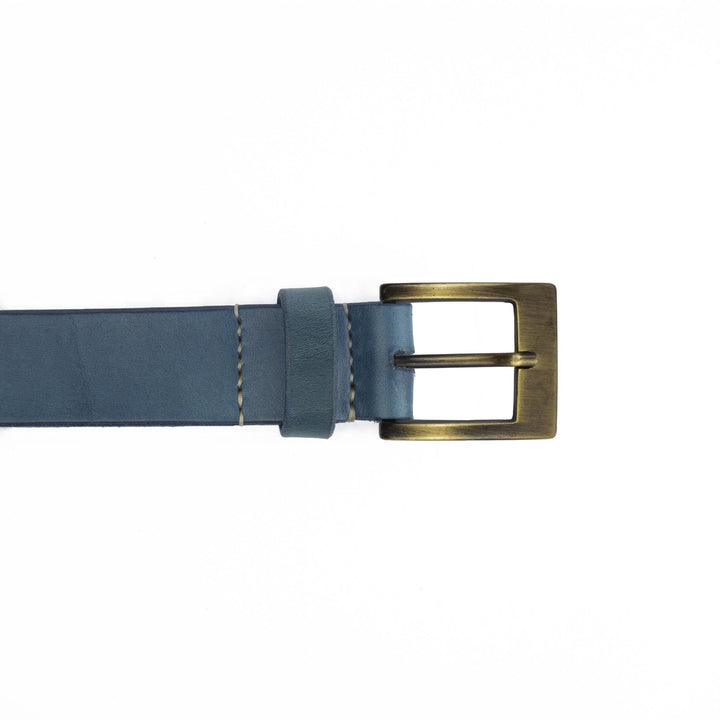 Cintura in cuoio artigianale da uomo Coryum Velthur#colore_blu
