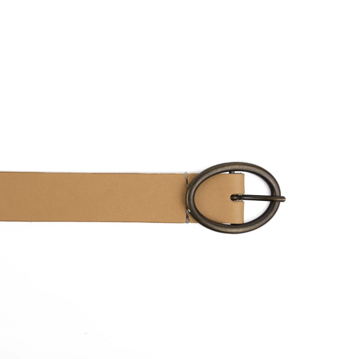 Cintura in cuoio artigianale da donna Coryum Domitilla#colore_naturale