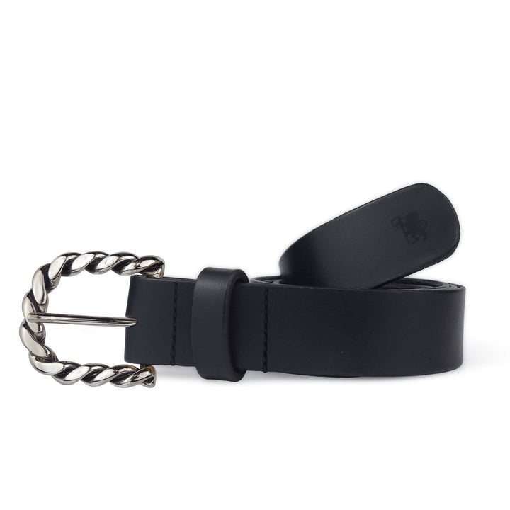 Cintura in cuoio artigianale da donna Coryum Latina#colore_nero